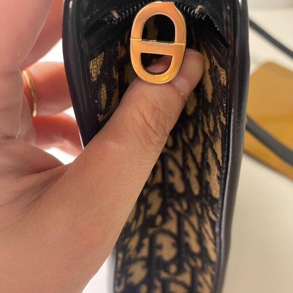 Diorissimo Navy Shoulder Vintage Bag. - Picture 15 of 16